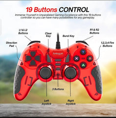 Pro-Level Wireless Gaming Controller – Dual Analog Joystick, Turbo Mode & Ergonomic Grip