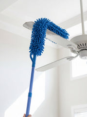 Flexible Fan Duster - Microfiber Bendable Cleaning Brush (Random Color)