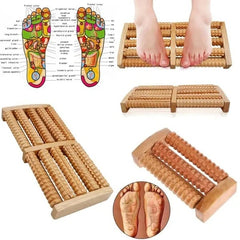 Traditional Wooden Roller Foot Massager Durable Natural Wood Design For Relaxation Stress Relief And Improved Blood Circulation wooden material