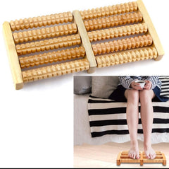 Traditional Wooden Roller Foot Massager Durable Natural Wood Design For Relaxation Stress Relief And Improved Blood Circulation wooden material