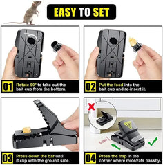 Pack of 3 Efficient Mouse Trap - Suitable for both Indoor and Outdoor use