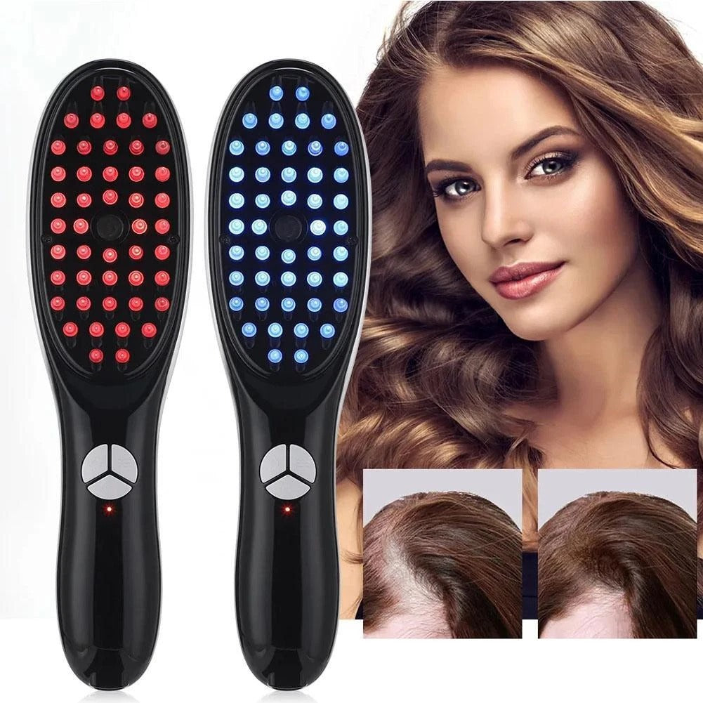 Electric 3D Scalp Massage Comb with Steam Spray & Red Blue Light Therapy