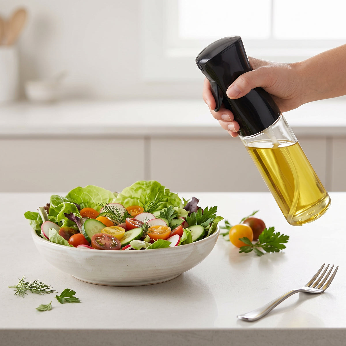 Spray Edible Oil Bottle 300ml – Kitchen Mister & Cooking Dispenser