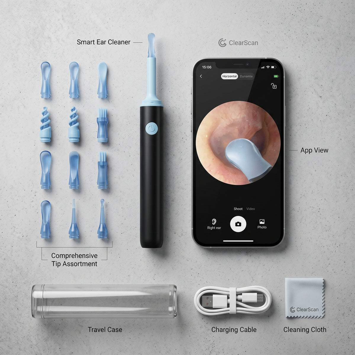 👂 Smart Ear Cleaner with Camera &amp; LED Light