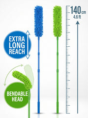 Flexible Fan Duster - Microfiber Bendable Cleaning Brush (Random Color)